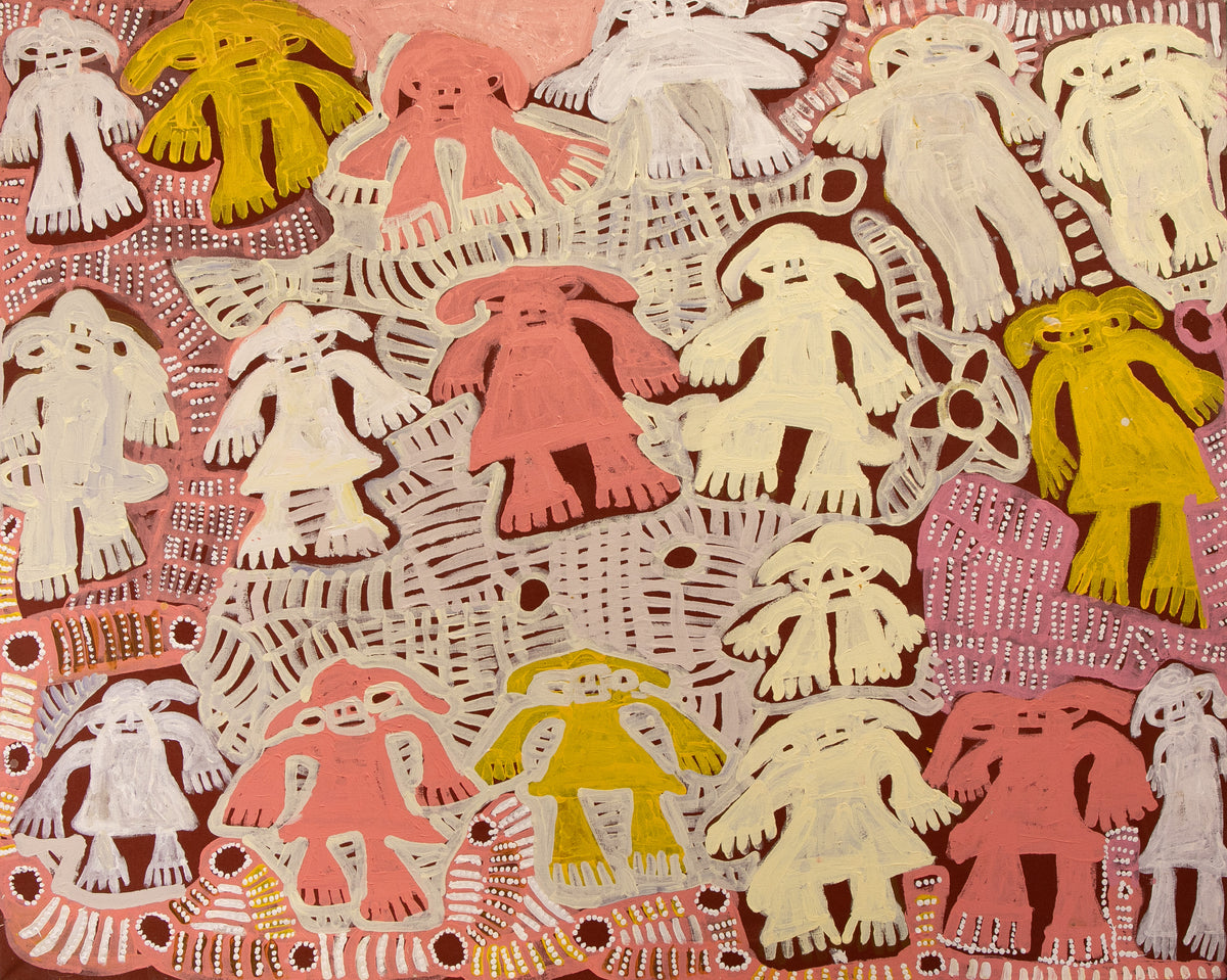 Doris Bush - Kungka Tjukurrpa (women's dreaming) by Doris Bush Nungarrayi